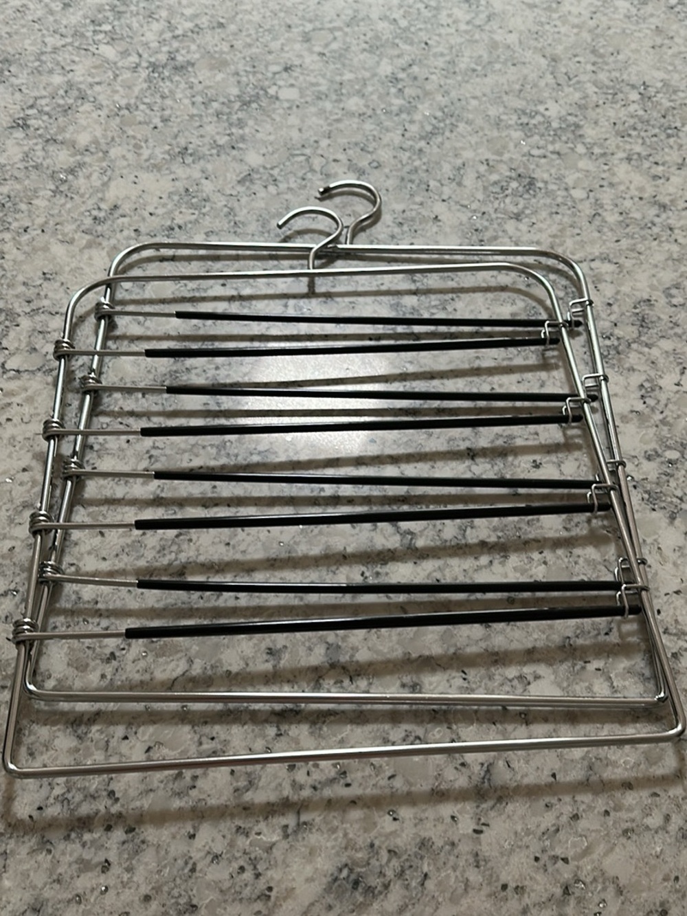 Multi-Tier Metal pants Hanger - Silver and Black